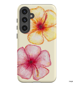 Hibiscus Flower Yellow Printed Phone Cases Samsung Galaxy S24 Plus / Armoured by BG. Studio - The Dairy