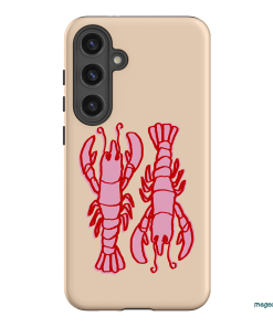 Lobster Love Peach Printed Phone Cases Samsung Galaxy S24 Plus / Armoured by The Dairy - The Dairy