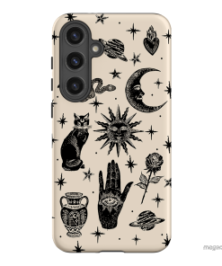 Astro Flash Beige Printed Phone Cases by Veronica Tucker - The Dairy