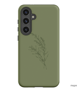 Khaki Wattle Printed Phone Cases by Typoflora - The Dairy