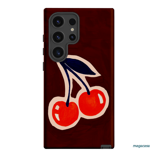 Cherries Printed Phone Cases Samsung Galaxy S24 Ultra / Armoured by Studio Bon - The Dairy