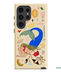 Mermaid Salad Cream Printed Phone Cases Samsung Galaxy S24 Ultra / Armoured by Easty Beasty - The Dairy