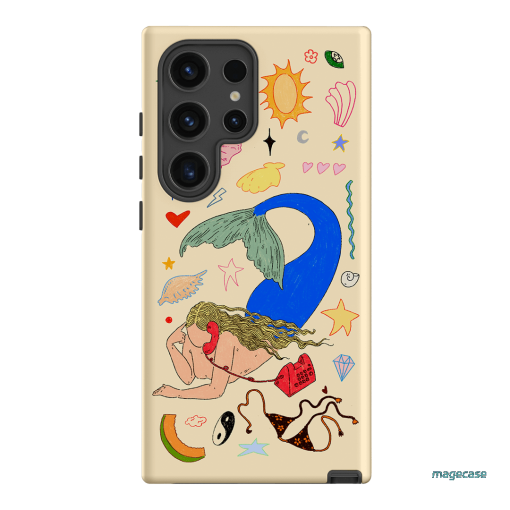 Mermaid Salad Cream Printed Phone Cases Samsung Galaxy S24 Ultra / Armoured by Easty Beasty - The Dairy