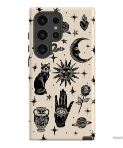 Astro Flash Beige Printed Phone Cases by Veronica Tucker - The Dairy