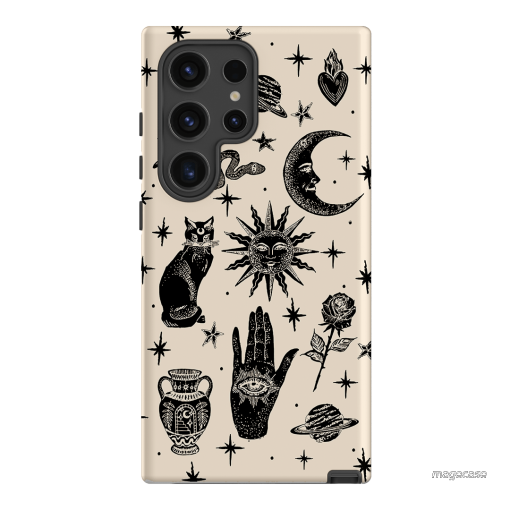 Astro Flash Beige Printed Phone Cases by Veronica Tucker - The Dairy