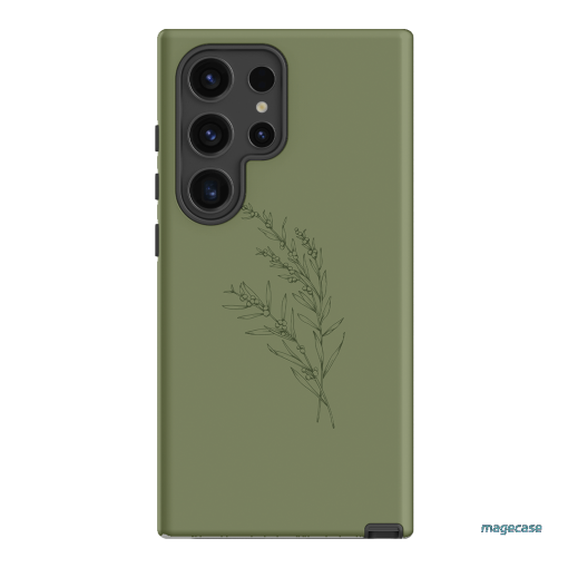 Khaki Wattle Printed Phone Cases by Typoflora - The Dairy