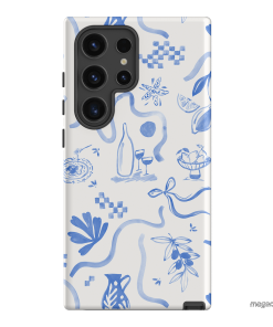 Mediterranean Wave Printed Phone Cases Samsung Galaxy S24 Ultra / Armoured by Charlie Taylor - The Dairy