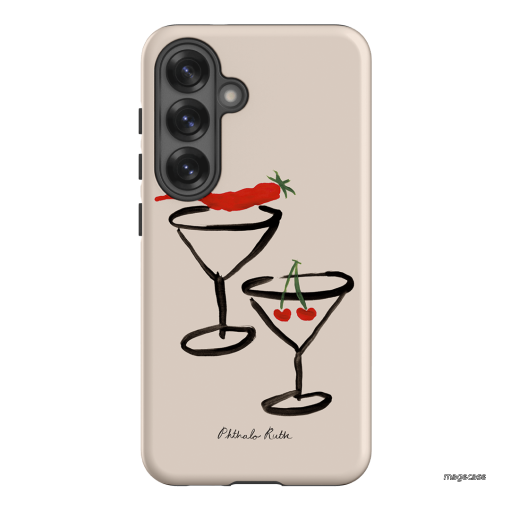 Chilli Cherry Printed Phone Cases by Phthalo Ruth - The Dairy