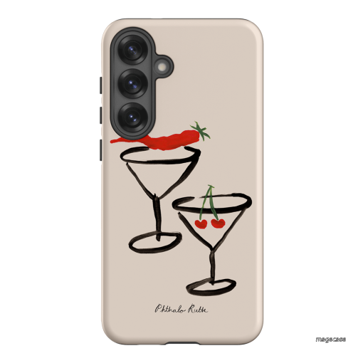 Chilli Cherry Printed Phone Cases by Phthalo Ruth - The Dairy