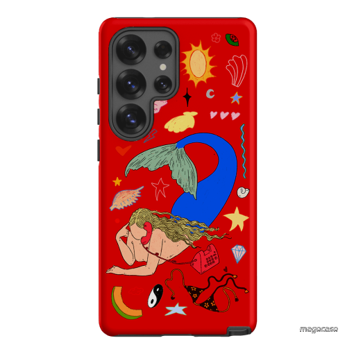 Mermaid Salad Scarlet Printed Phone Cases Samsung Galaxy S25 Ultra / Armoured by Easty Beasty - The Dairy