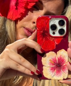 Hibiscus Flower Printed Phone Cases by BG. Studio - The Dairy