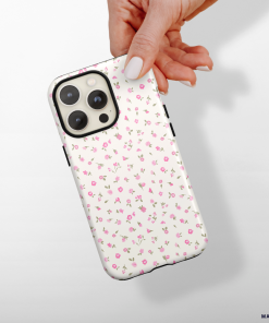 Tough Phone Case - Pink Watercolour Flowers