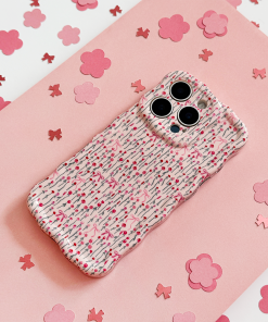 Wavy Phone Case - Peony Bow