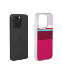 Clear phone case Color Blocks 2 pattern design with a color blocks, featuring an elegant and expressive aesthetic design. Main colors are lilac, red, passion pink and fuchsia. Extend view.