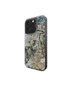 Clear phone case side view; full moon 1 pattern, marble pattern; moon surface imagination.