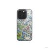 Clear phone case front view; Inside My Brain 2 pattern, artistic, abstract marble pattern. Blue, green and red color combination. Bold expressive aesthetic design. Colorful and interior fit. Elegant.