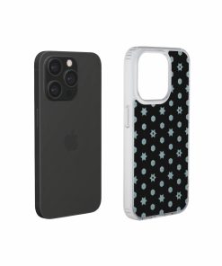 Clear phone case extend view; midnight stars 1 pattern, ornamental pattern; kaleidoscope pattern imagination.