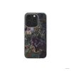 Clear phone case front view; Molten Berries 2 pattern, artistic, abstract marble pattern. Deep. purple color. Bold expressive aesthetic design. Colorful and interior fit. Elegant.