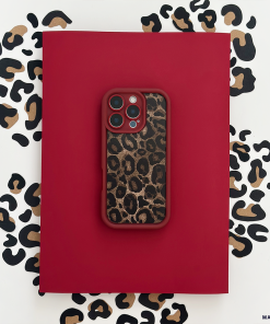 Burgundy Leopard Phone Case