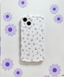 Wavy Phone Case - Ditsy Floral Periwinkle