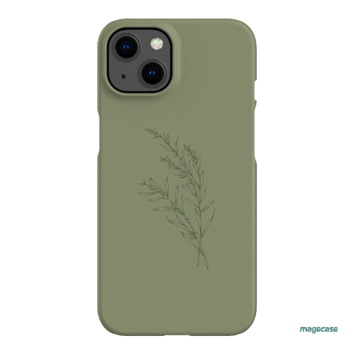 Khaki Wattle Printed Phone Cases iPhone 13 / Snap by Typoflora - The Dairy