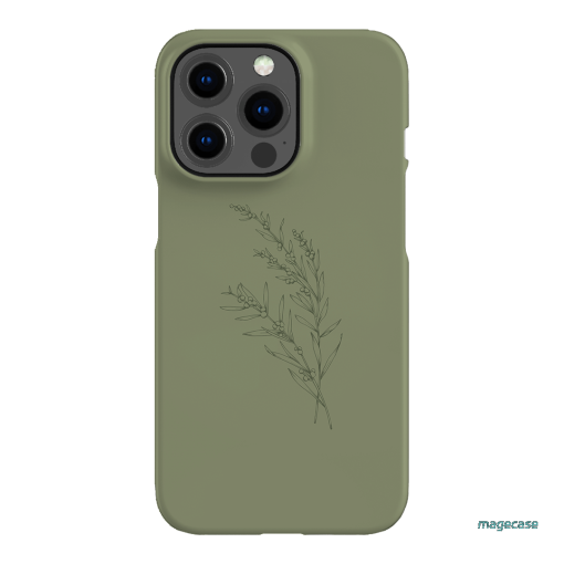 Khaki Wattle Printed Phone Cases iPhone 13 Pro / Snap by Typoflora - The Dairy