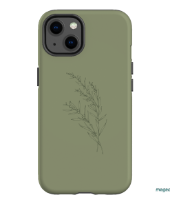 Khaki Wattle Printed Phone Cases iPhone 13 / Armoured by Typoflora - The Dairy