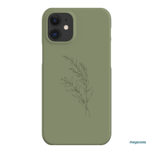 Khaki Wattle Printed Phone Cases iPhone 12 / Snap by Typoflora - The Dairy