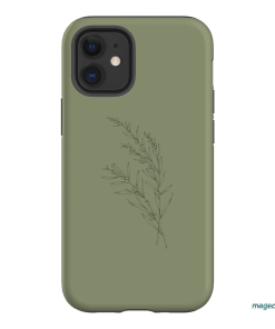 Khaki Wattle Printed Phone Cases iPhone 12 / Armoured by Typoflora - The Dairy