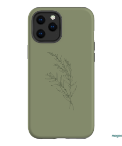 Khaki Wattle Printed Phone Cases iPhone 12 Pro / Armoured by Typoflora - The Dairy