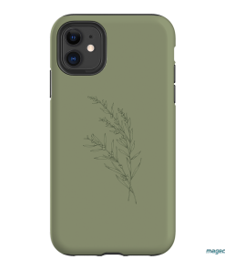 Khaki Wattle Printed Phone Cases iPhone 11 / Armoured by Typoflora - The Dairy