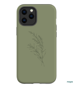 Khaki Wattle Printed Phone Cases iPhone 12 Pro Max / Armoured by Typoflora - The Dairy