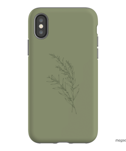 Khaki Wattle Printed Phone Cases iPhone XS / Armoured by Typoflora - The Dairy