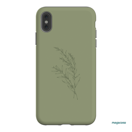 Khaki Wattle Printed Phone Cases iPhone XS Max / Armoured by Typoflora - The Dairy
