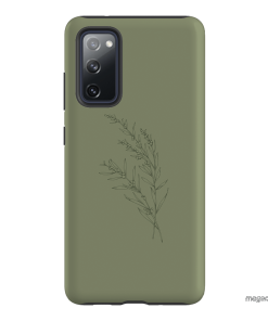 Khaki Wattle Printed Phone Cases Samsung Galaxy S20 FE / Armoured by Typoflora - The Dairy
