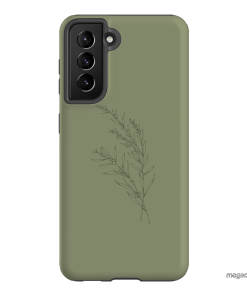 Khaki Wattle Printed Phone Cases Samsung Galaxy S21 / Armoured by Typoflora - The Dairy